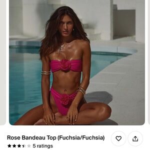 NWT SAME Fuchsia Bandeau Bikini Set